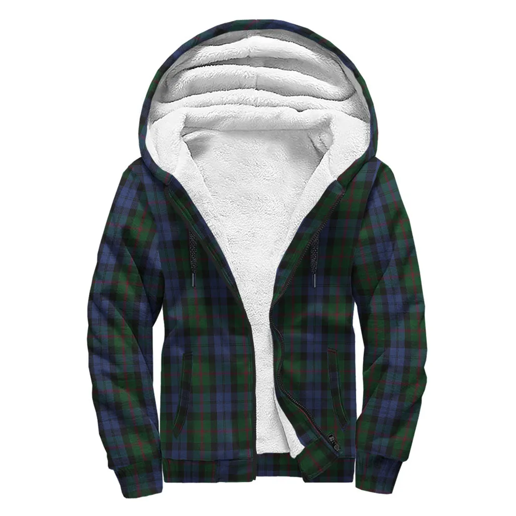 Baird Tartan Sherpa Hoodie with Family Crest