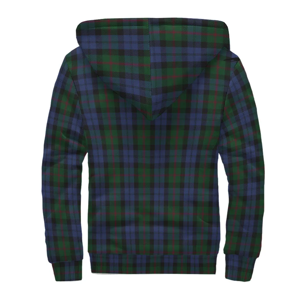 Baird Tartan Sherpa Hoodie with Family Crest