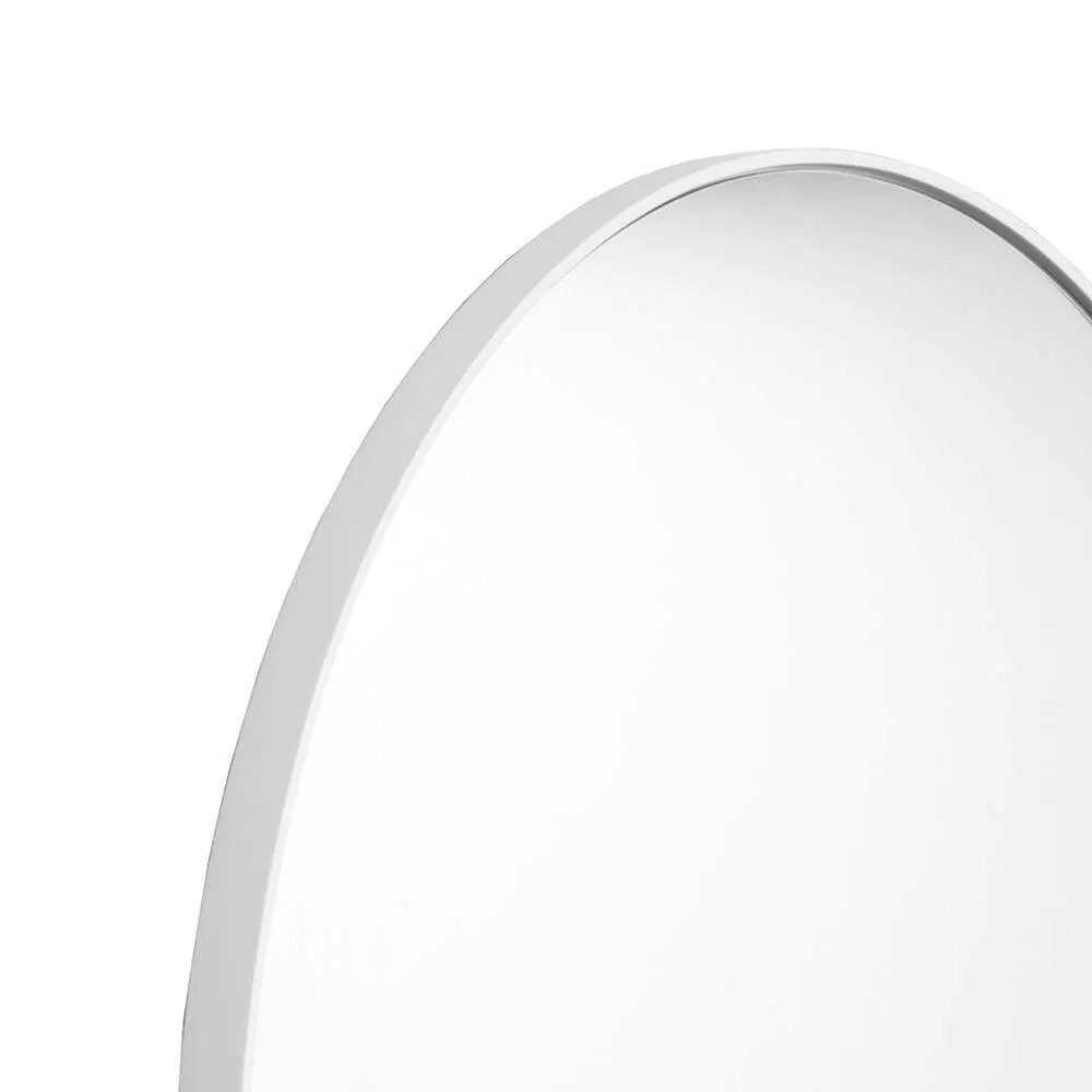 Bjorn Round Mirror Bright White 80CM