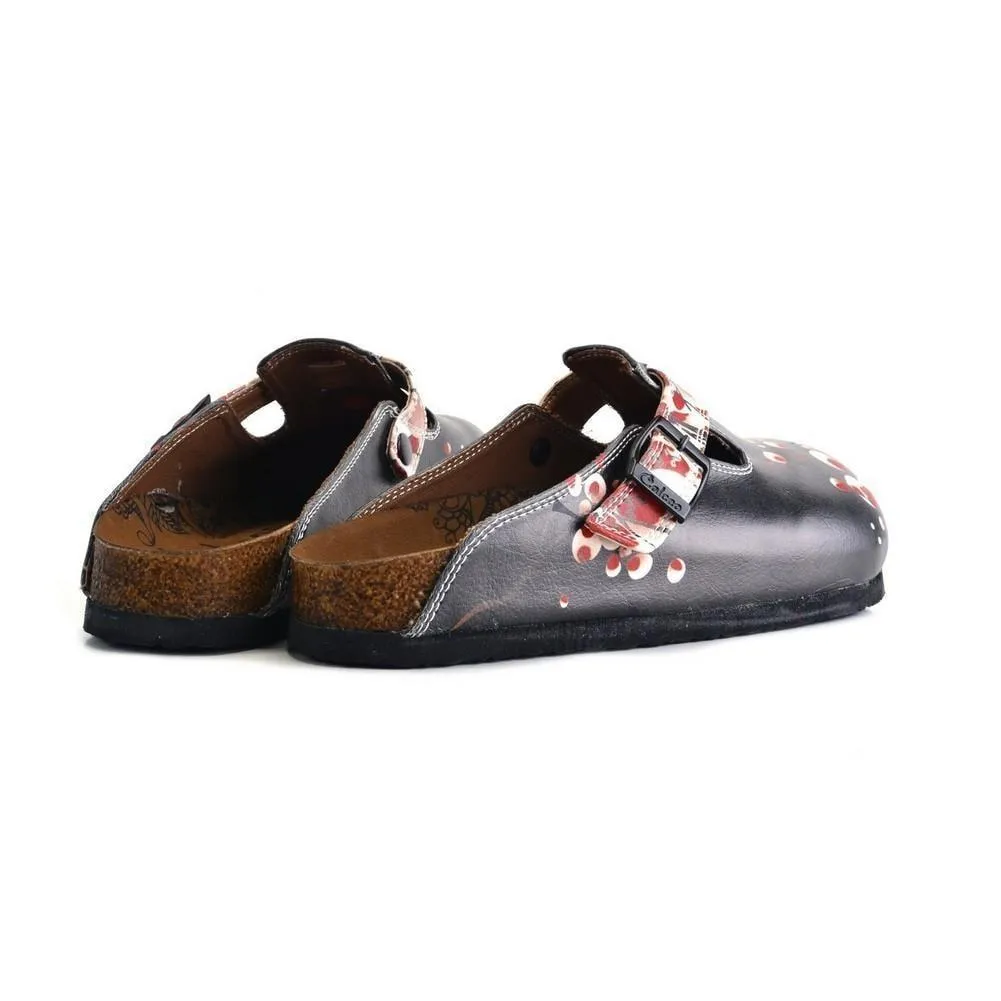 Black & White Floral Mule WCAL359