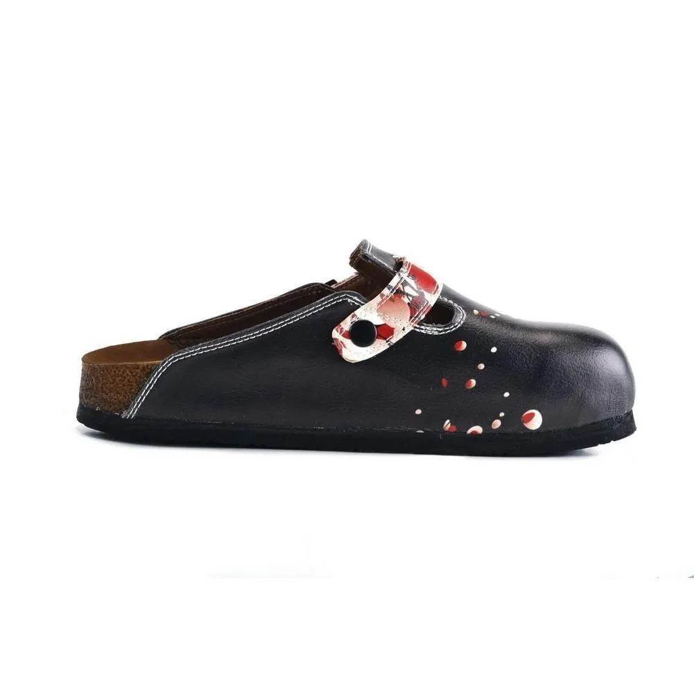 Black & White Floral Mule WCAL359