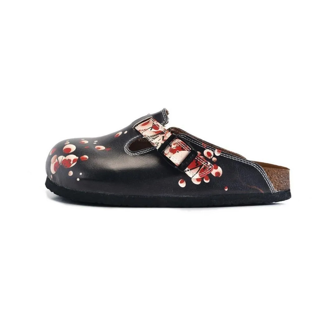 Black & White Floral Mule WCAL359