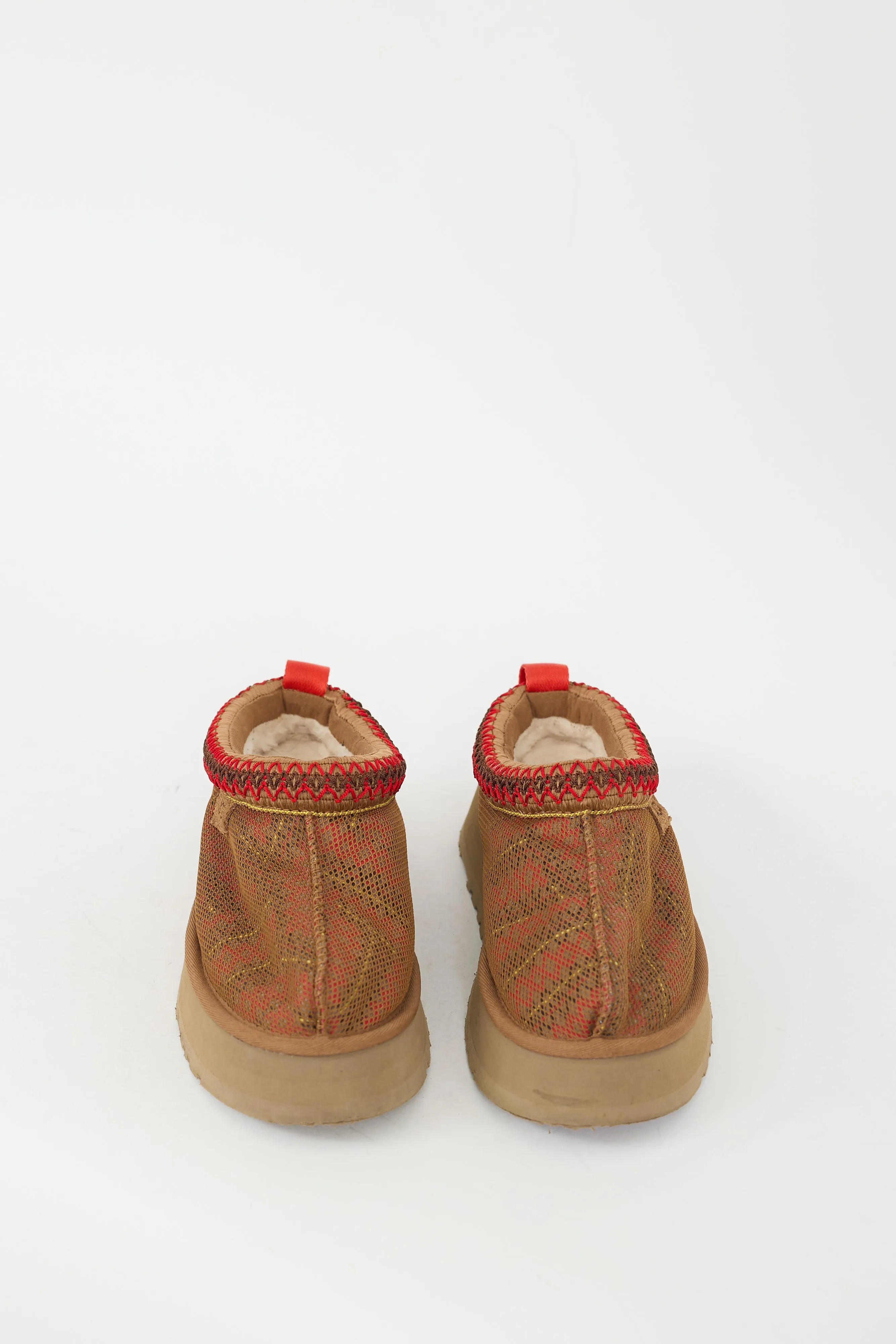 Brown & Red Platform Tasman Mule