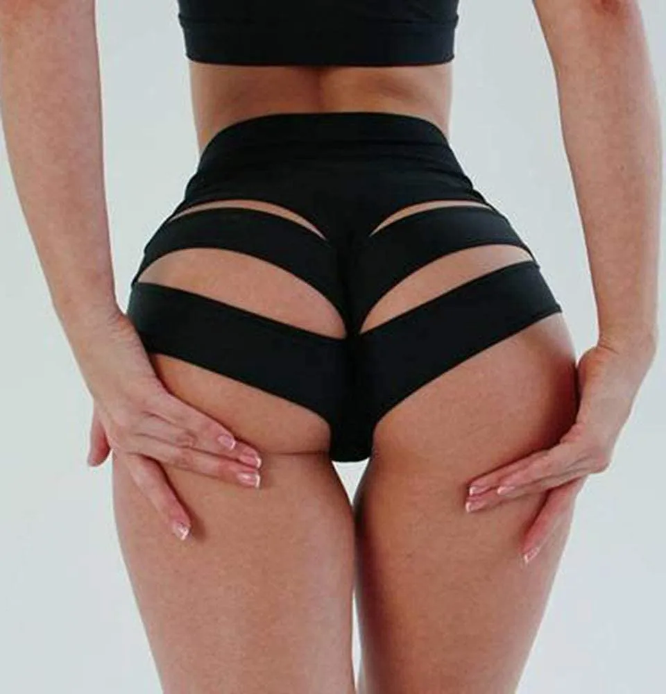 BZB Women's Cut Out Yoga Shorts Scrunch Booty Hot Pants High Waist Gym Workout Active Butt Lifting Sports Leggings
