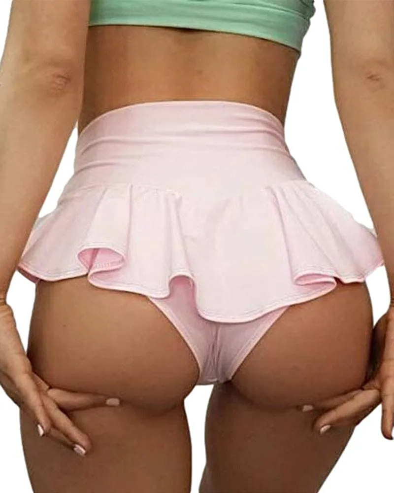 BZB Women's Cut Out Yoga Shorts Scrunch Booty Hot Pants High Waist Gym Workout Active Butt Lifting Sports Leggings