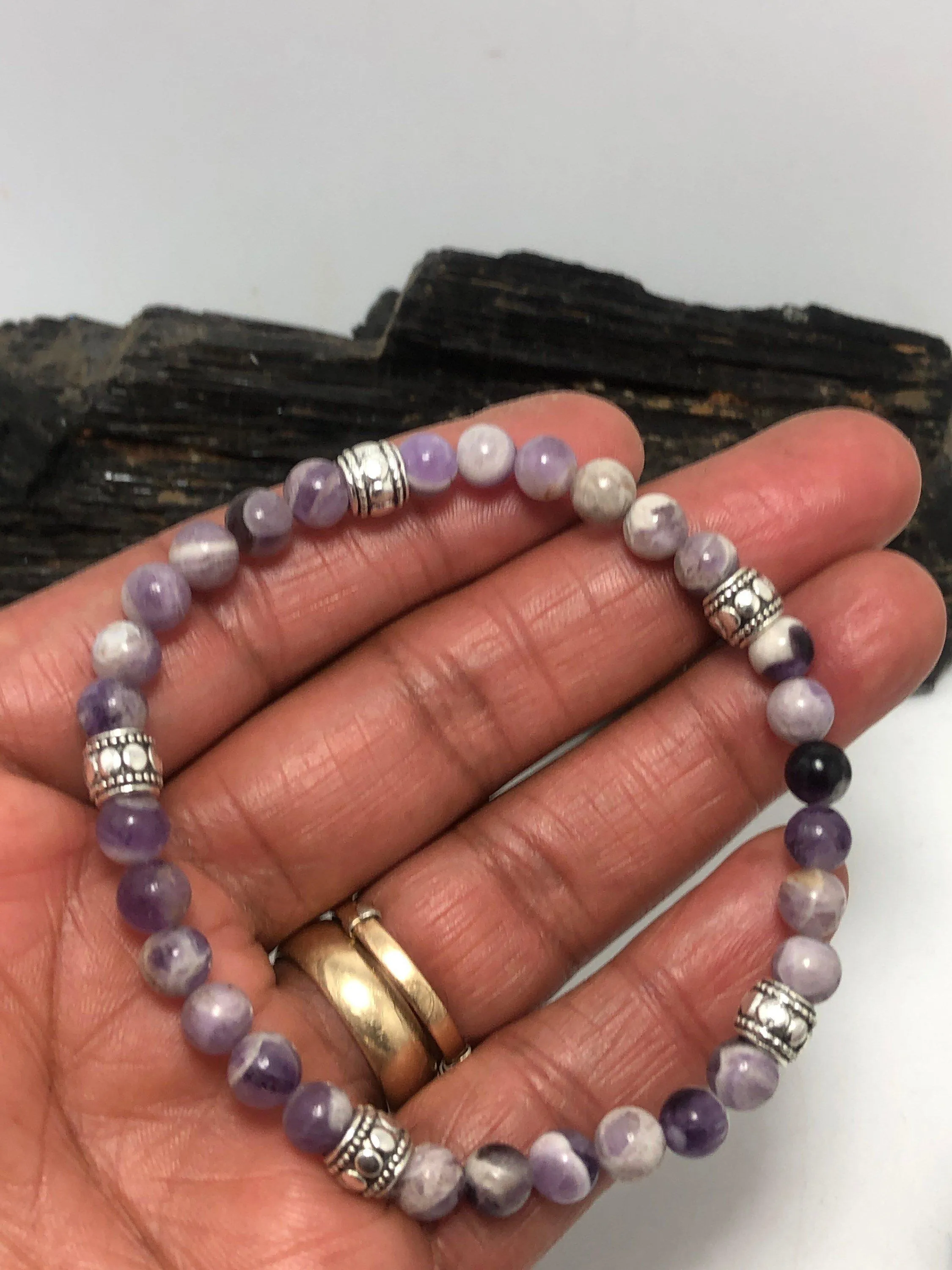 Dogtooth Amethyst Stretchy Bracelet