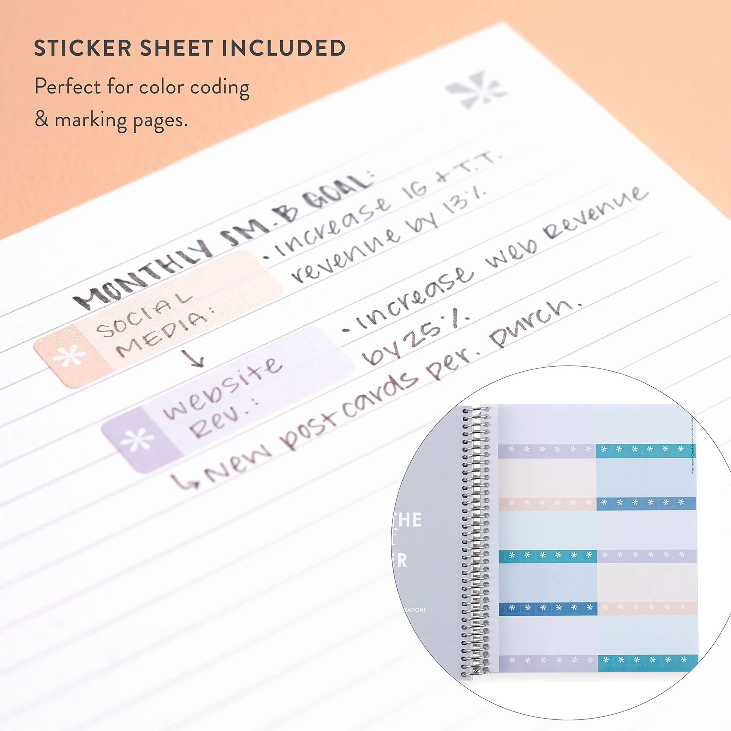 Erin Condren 7x9 Evolve Coiled Notebook - Lined