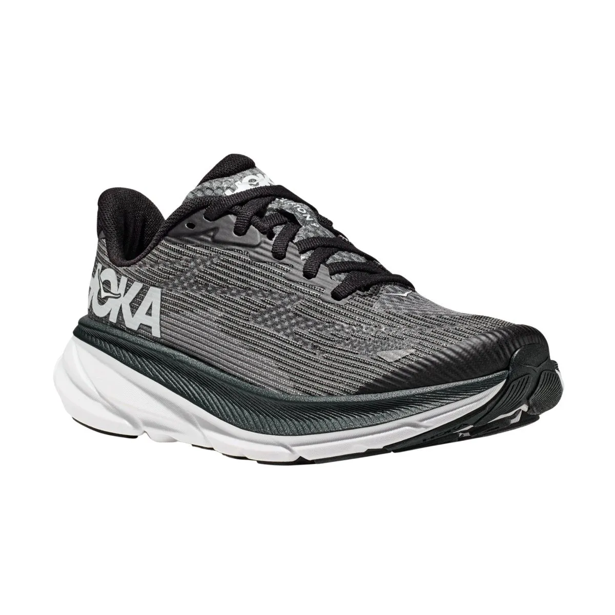 Hoka One One Boy's (Grade School) Clifton 9 Black/White
