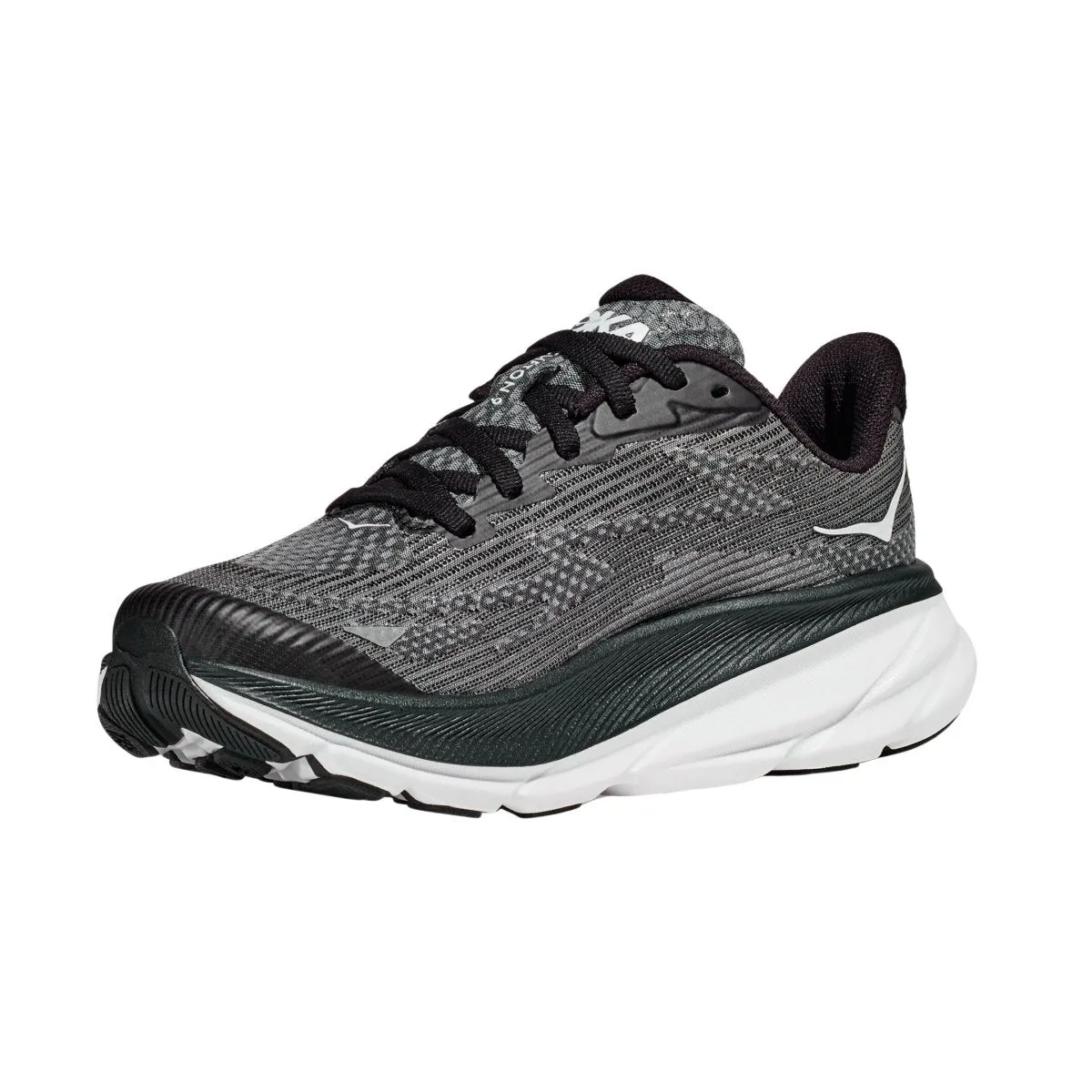 Hoka One One Boy's (Grade School) Clifton 9 Black/White