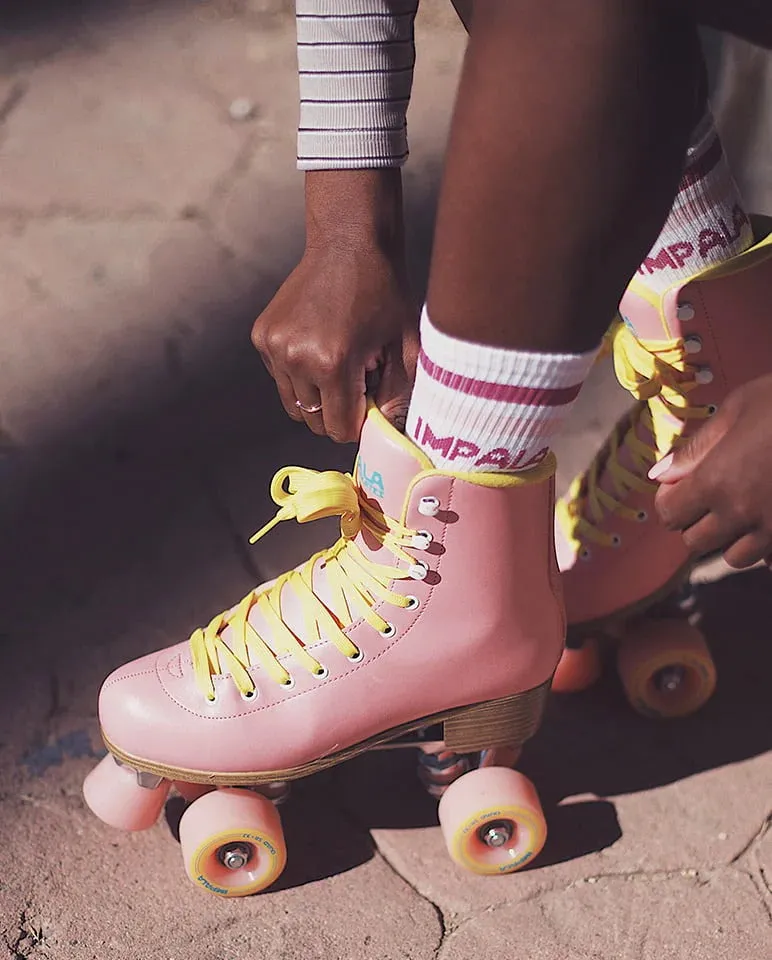IMPALA - Pink Yellow Quad Roller Skates