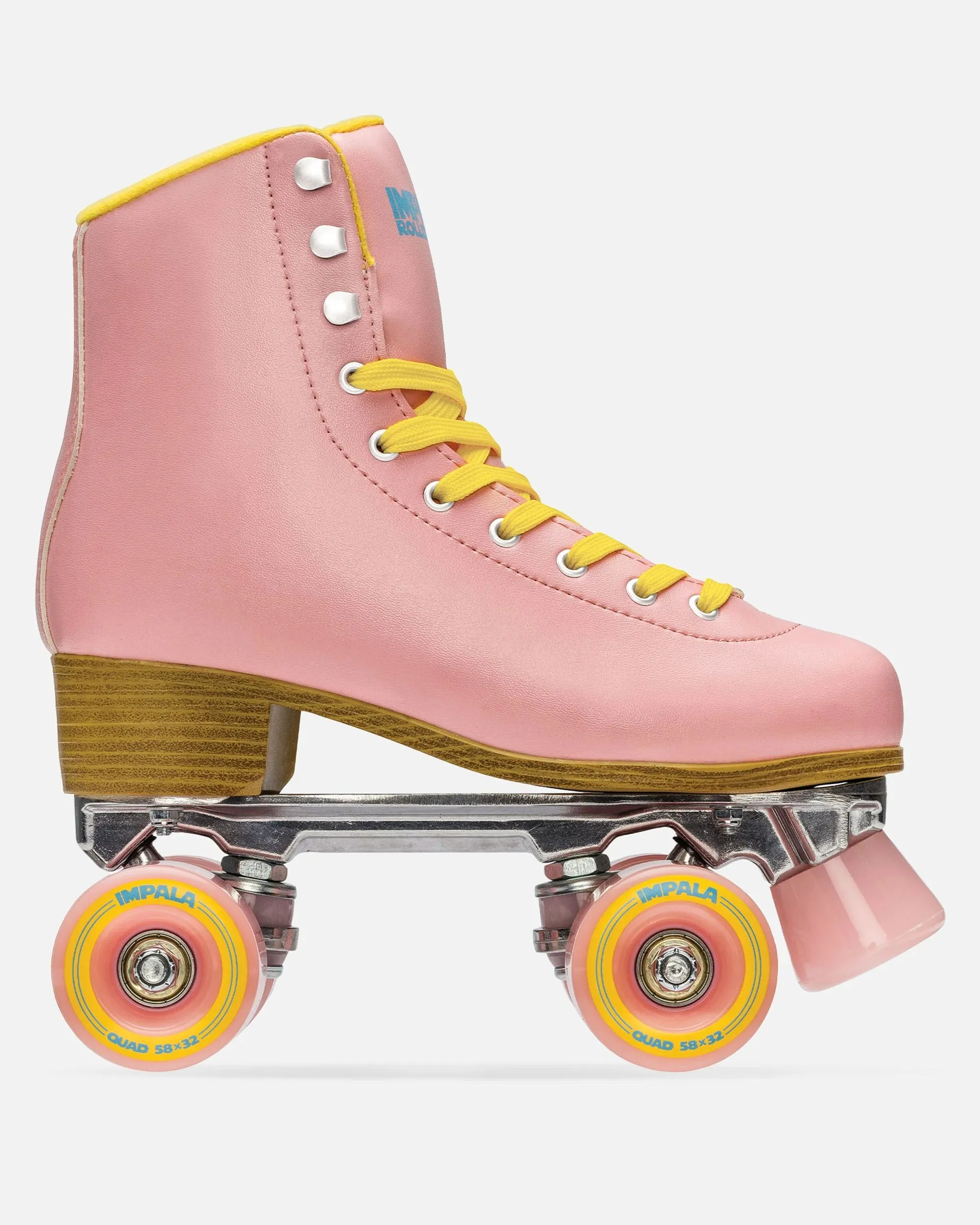 IMPALA - Pink Yellow Quad Roller Skates