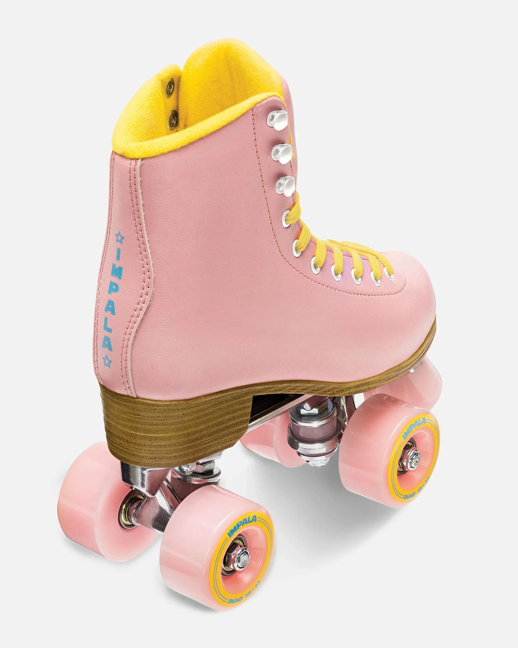 IMPALA - Pink Yellow Quad Roller Skates