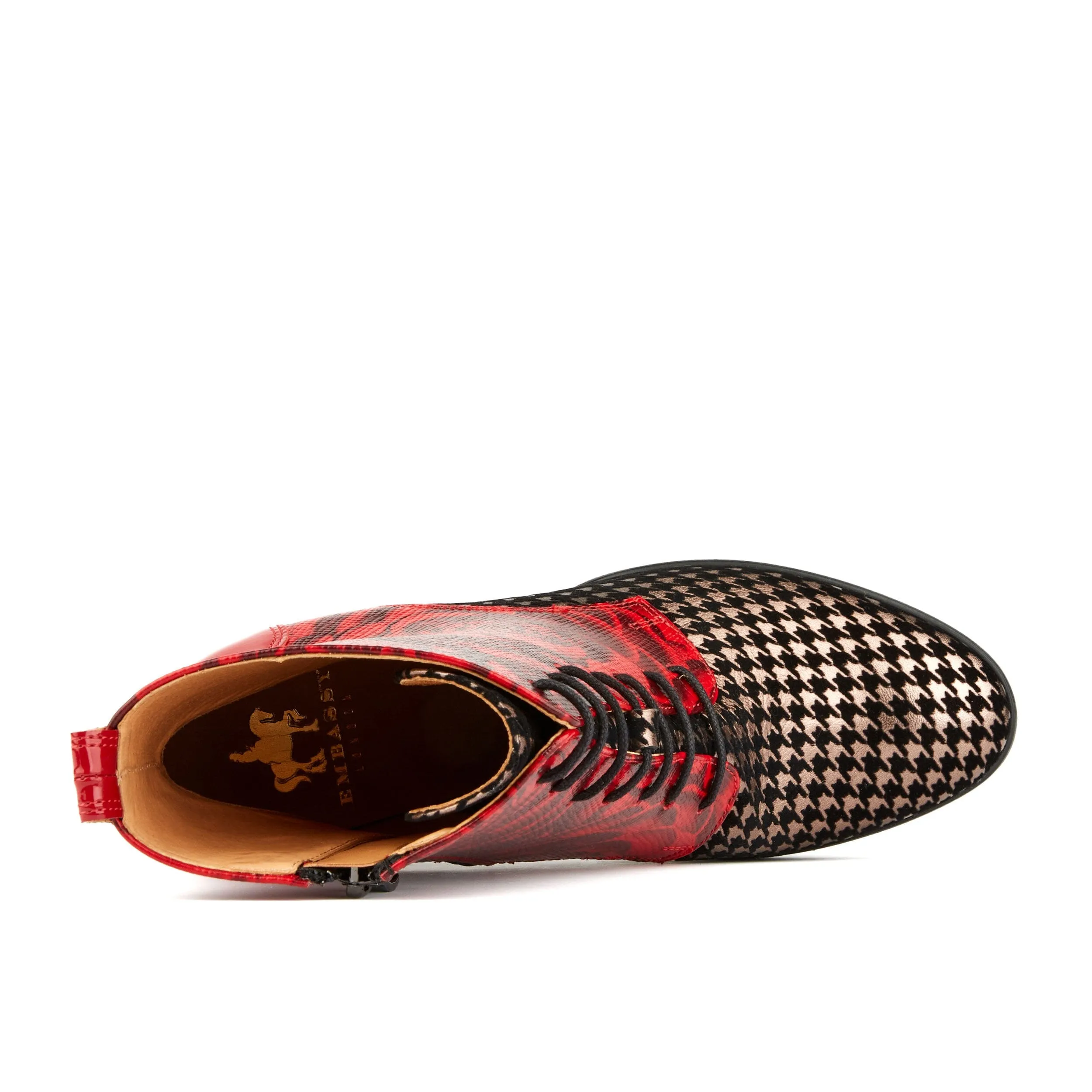 Merlin - Red Rose & Houndstooth