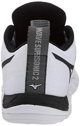 Mizuno Wave Supersonic 2 Womens Volleyball Shoe, White/Black