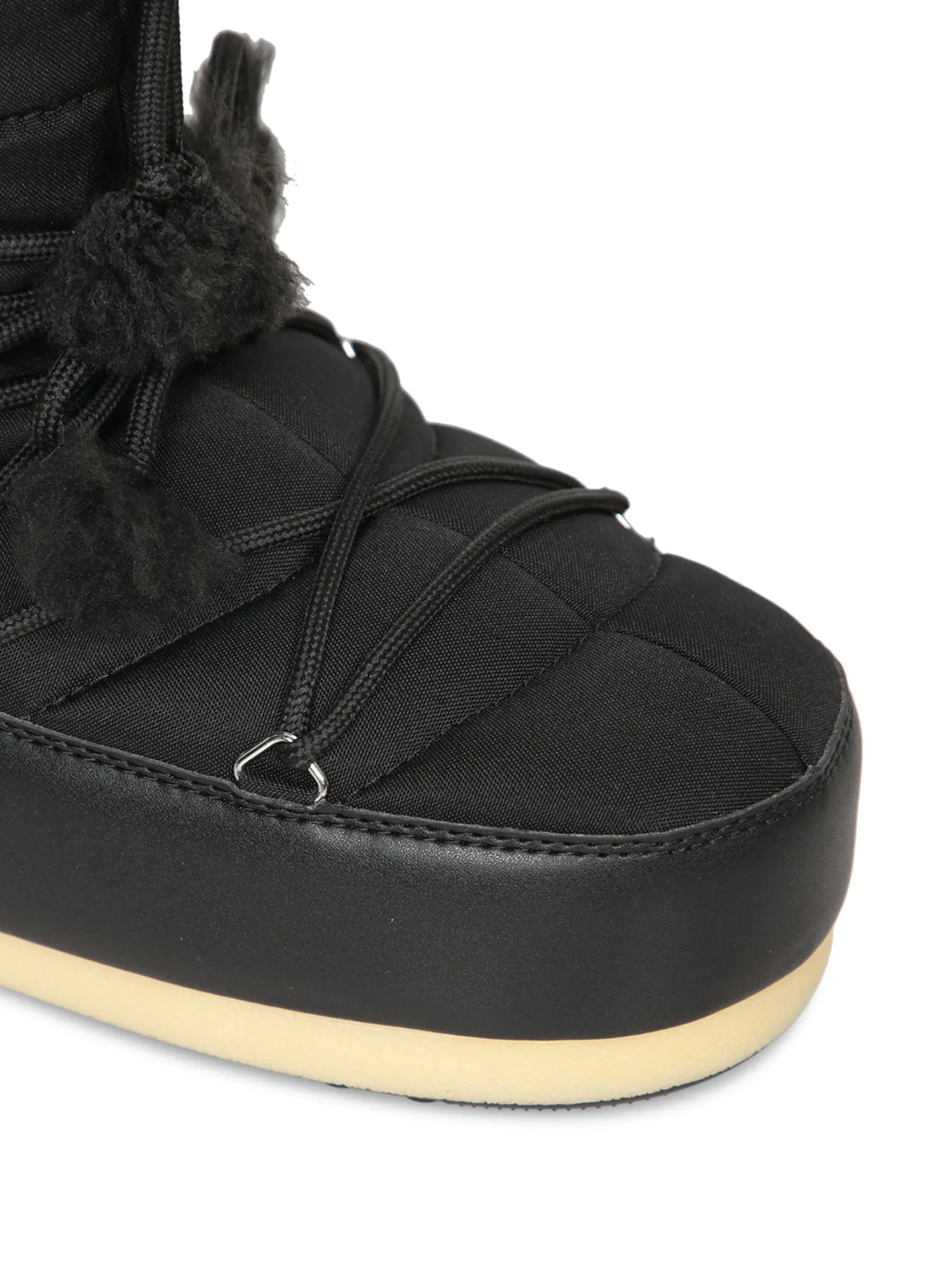 Nylon Logo Black Ankle Boots