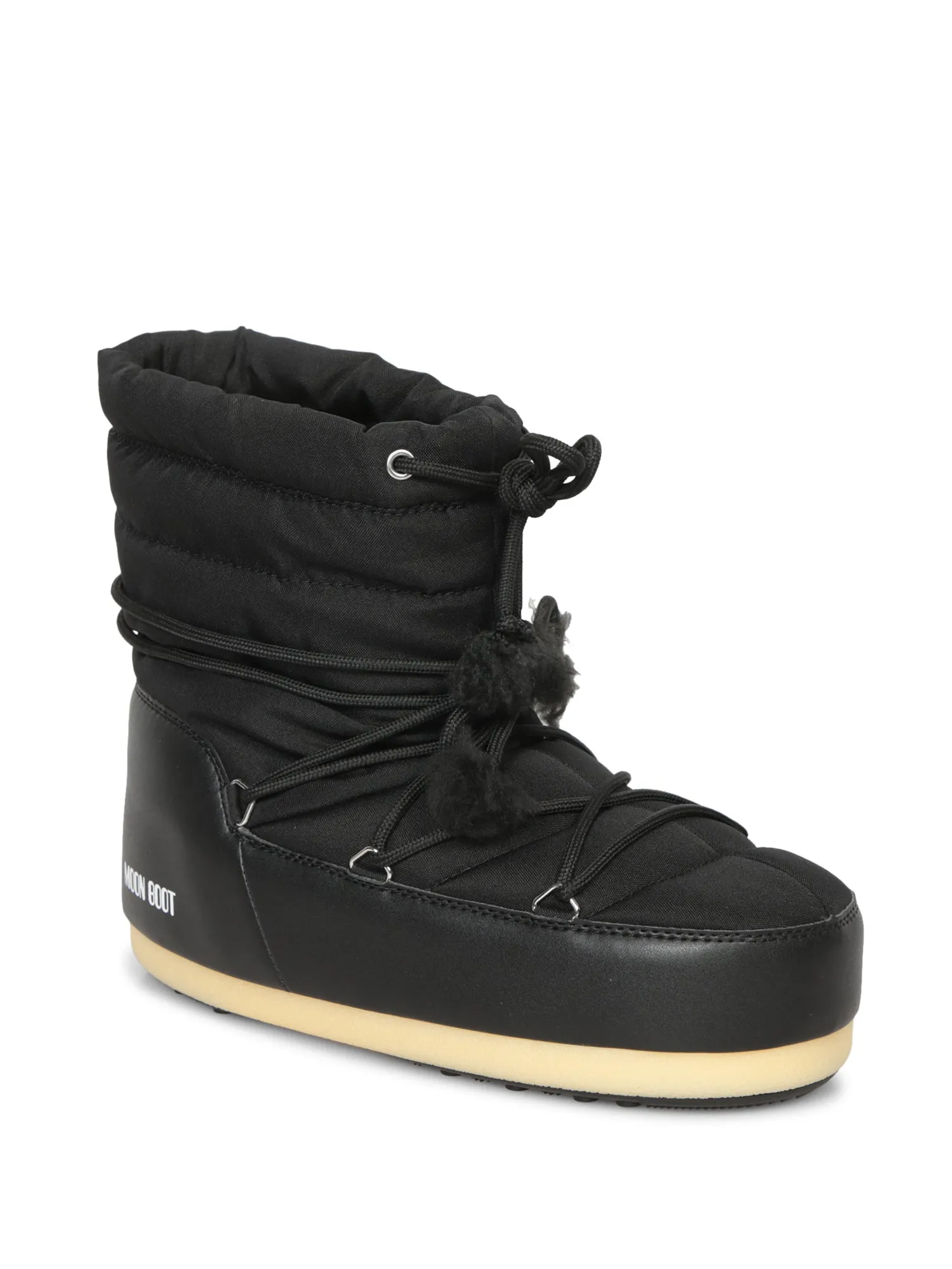 Nylon Logo Black Ankle Boots