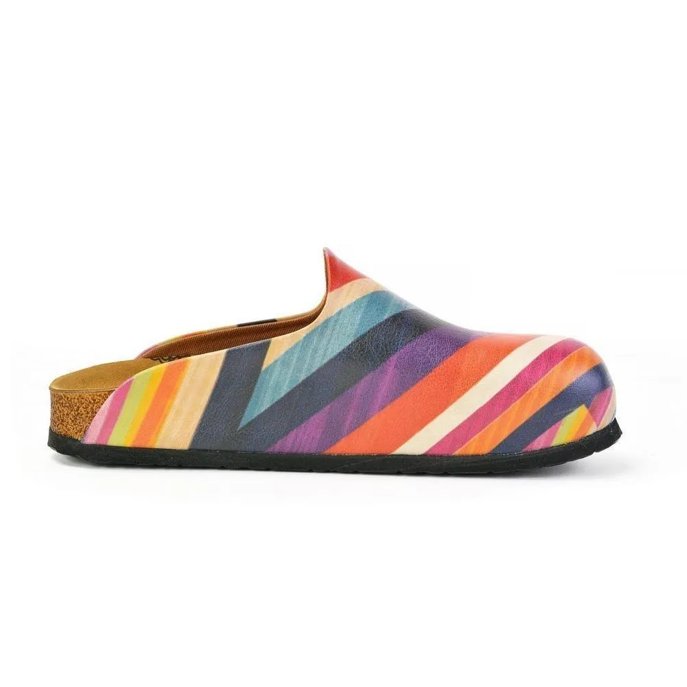 Orange & Pink Chevron Mule CAL1401