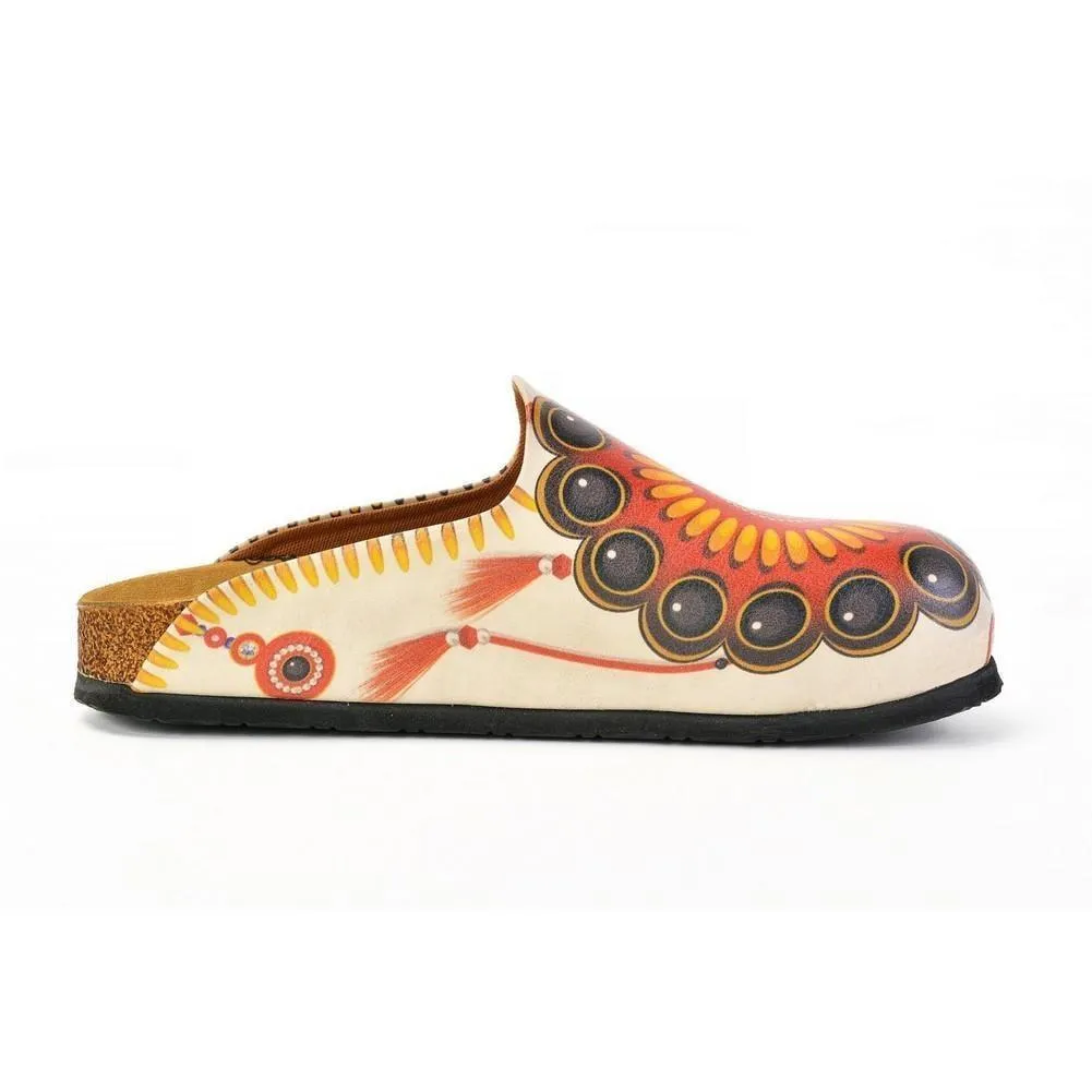 Orange & Yellow Geometric Mule CAL1402