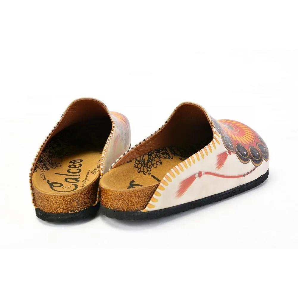 Orange & Yellow Geometric Mule CAL1402