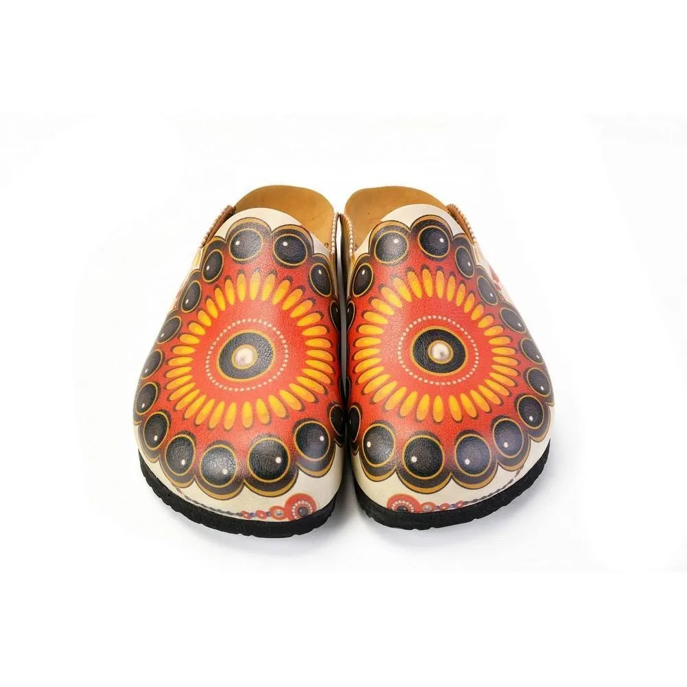 Orange & Yellow Geometric Mule CAL1402