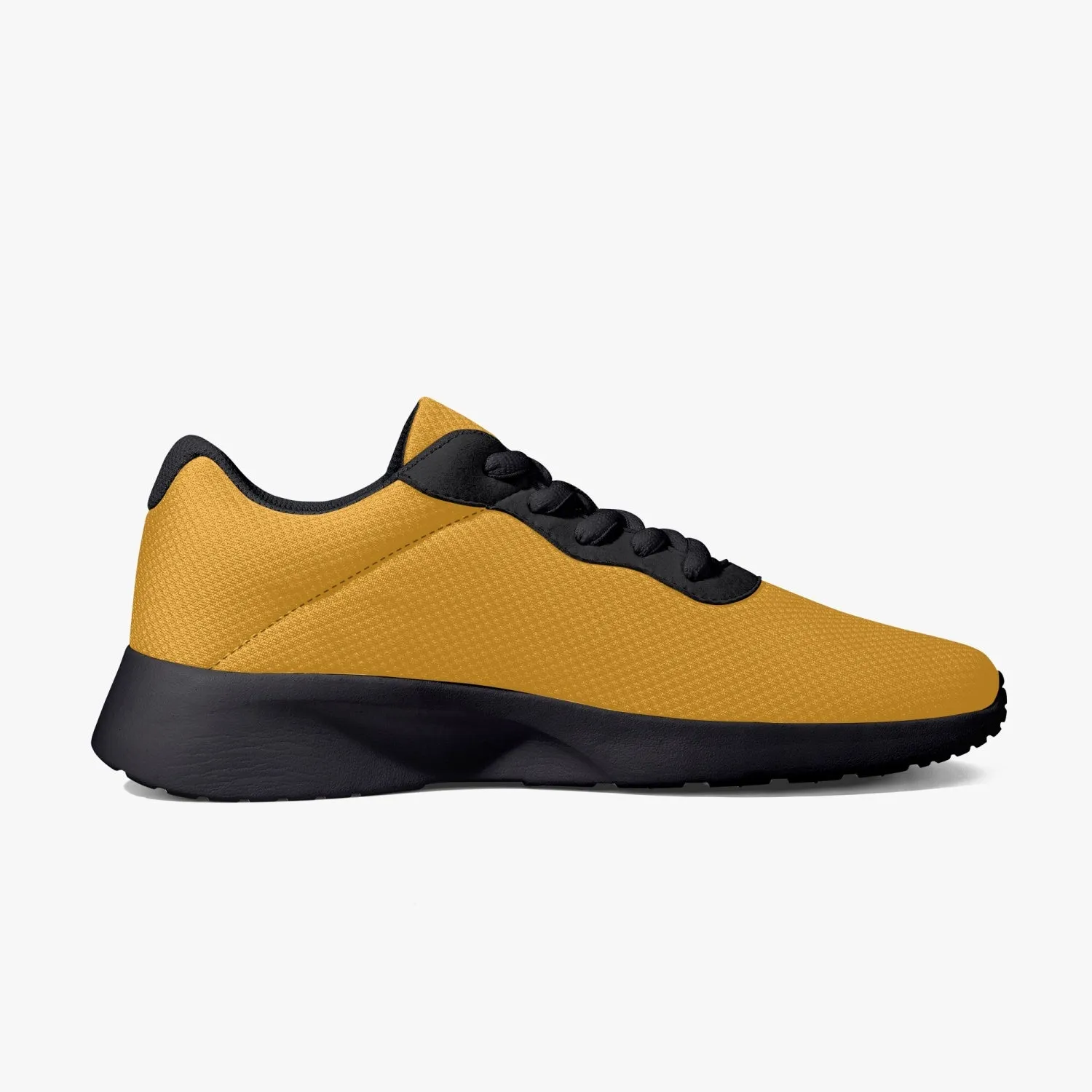 Orange Color Running Shoes, Soft Solid Orange Color Best Lifestyle Unisex Casual Designer Mesh Running Shoes With Black Soles