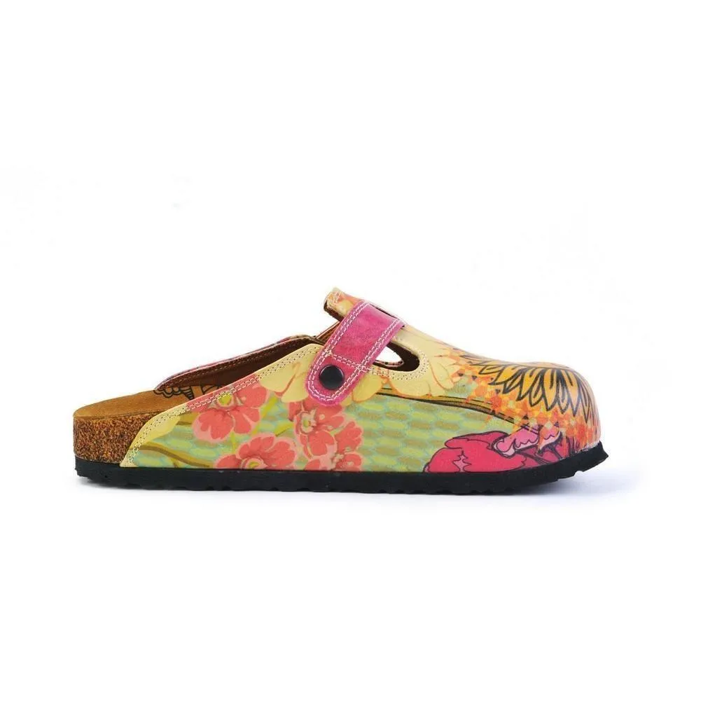 Pink & Yellow Sun Slip-On Mule CAL368