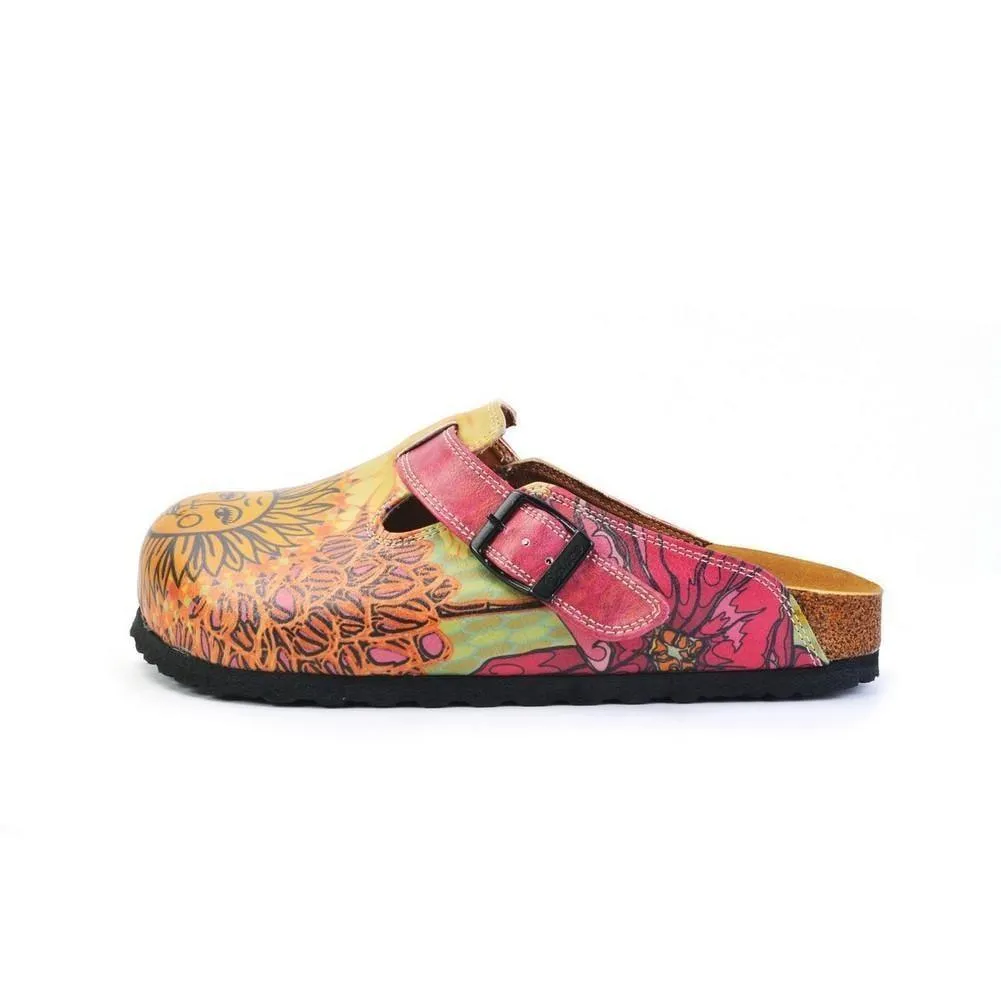 Pink & Yellow Sun Slip-On Mule CAL368