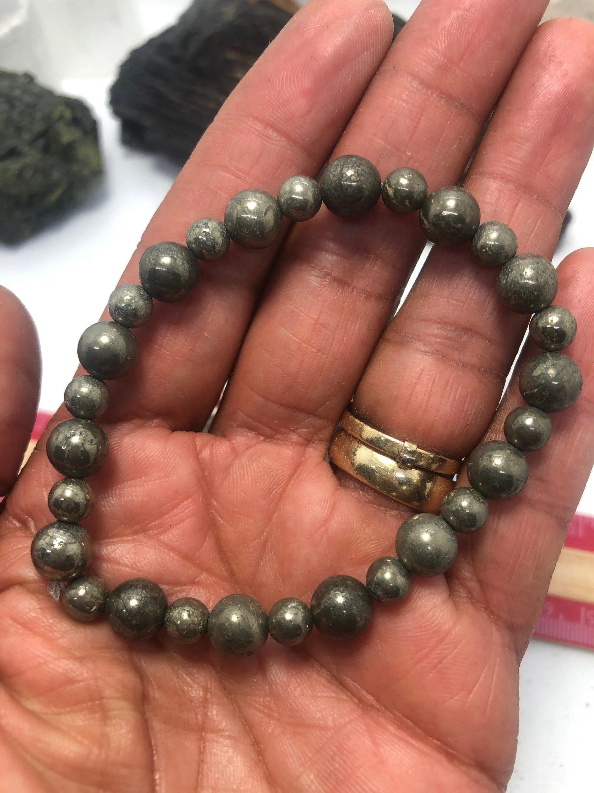 Pyrite “Fools Gold” Stretchy Bracelet