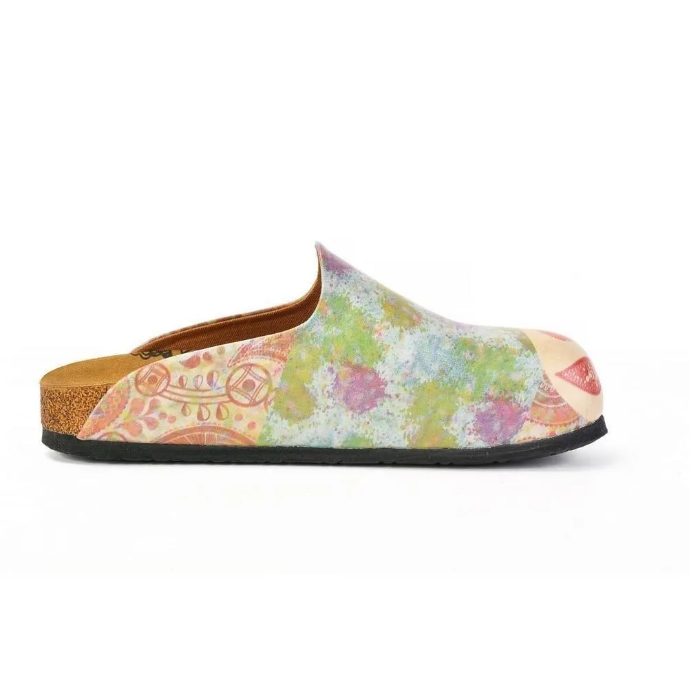 Red Abstract Paisley Mule CAL1405