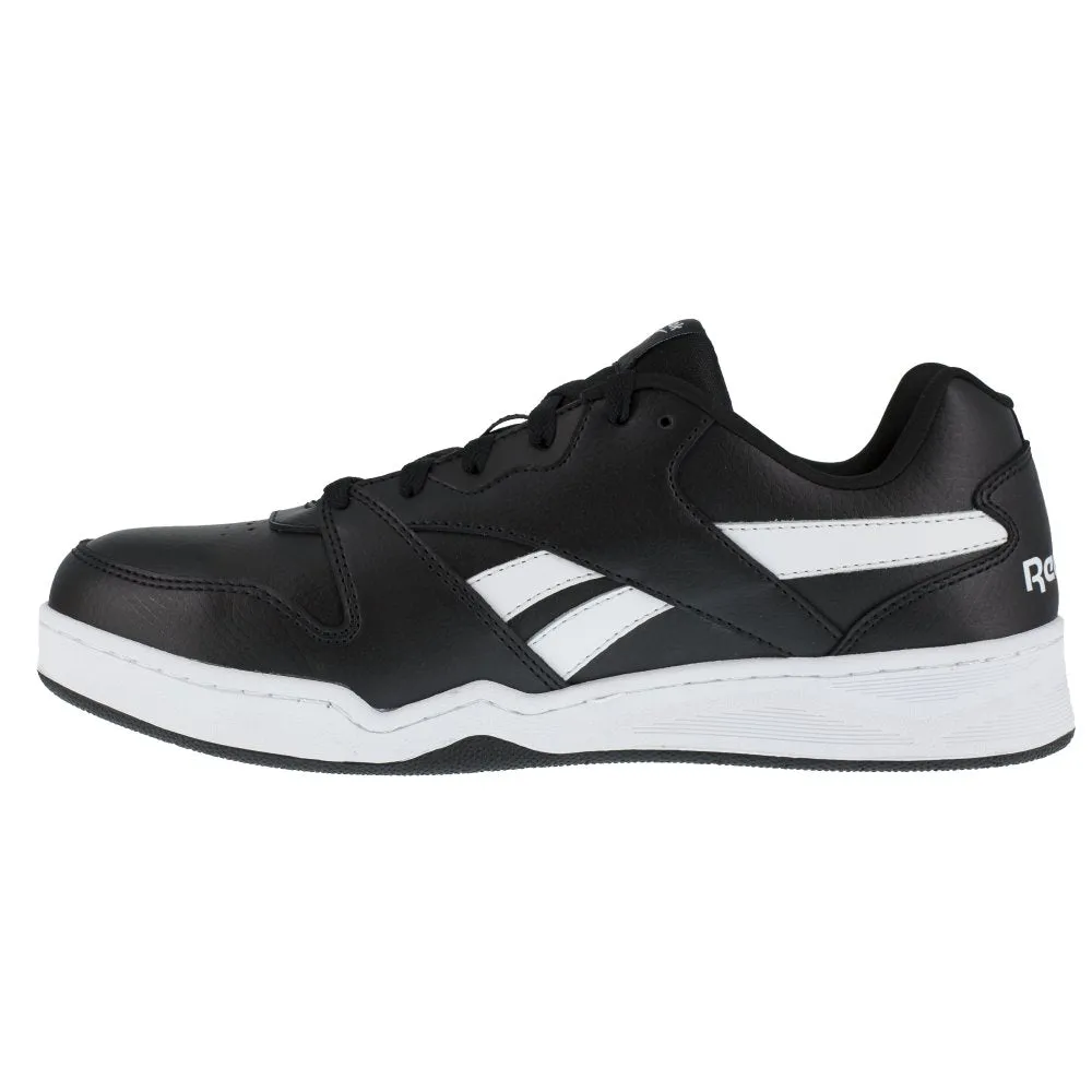 Reebok Men's Low Cut Bb4500 Work Sneaker Composite Toe Rb4162 In Black And White