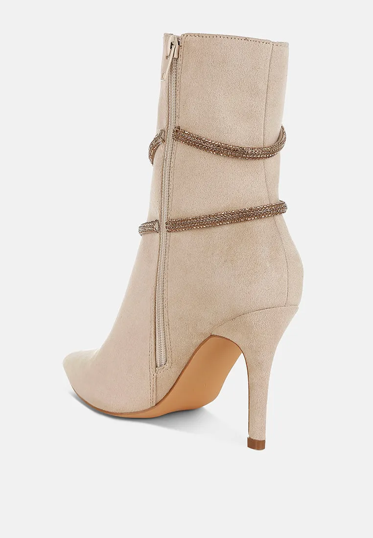 Roda Rhinestone Wrap-Around Stiletto Boots
