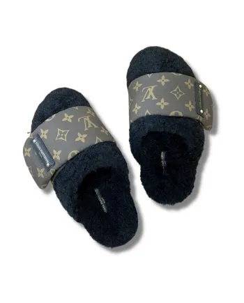 Slipper Pillow Flat Comfort Mule Black For Women