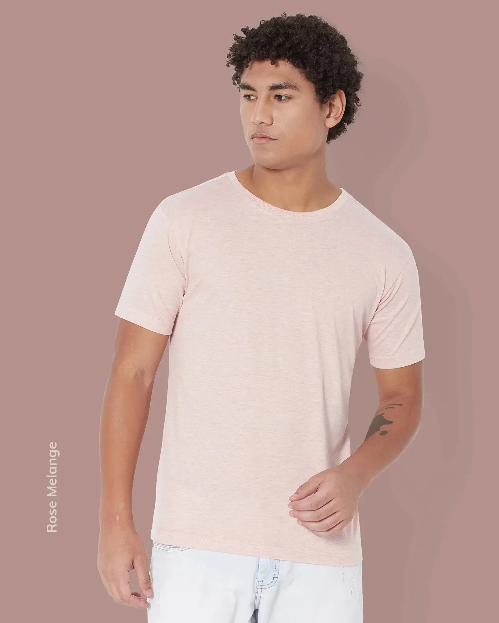 Solid Pack of 12: Half Sleeves Crew Neck