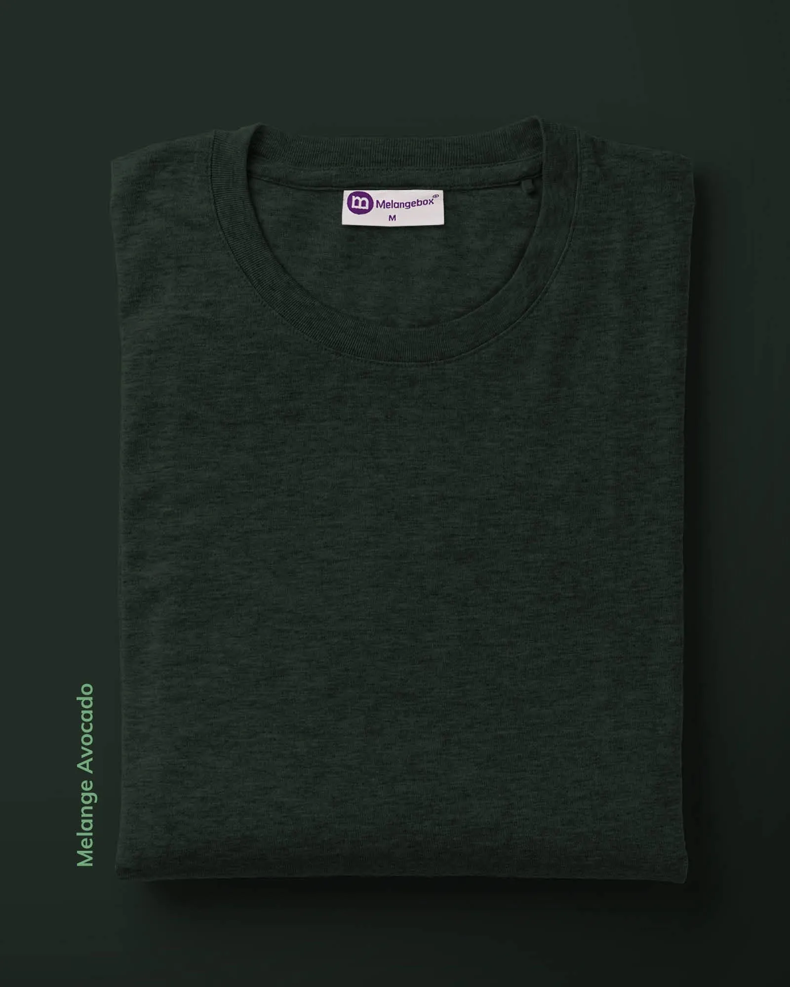 Solid Pack of 9: Half Sleeves Crew Neck