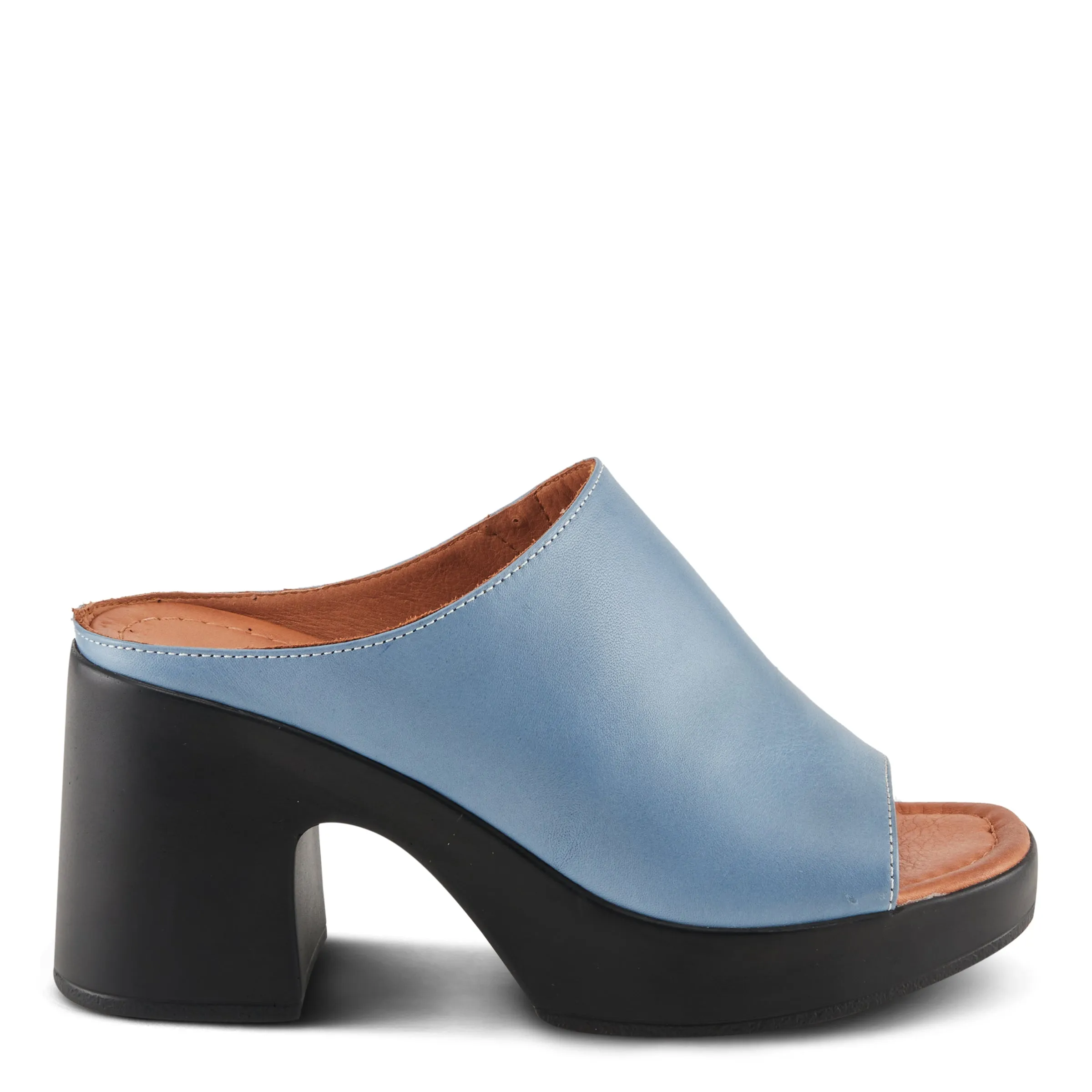 Spring Step Shoes Nikayon Women's Luxury Block Heeled Mule Leather Sandals