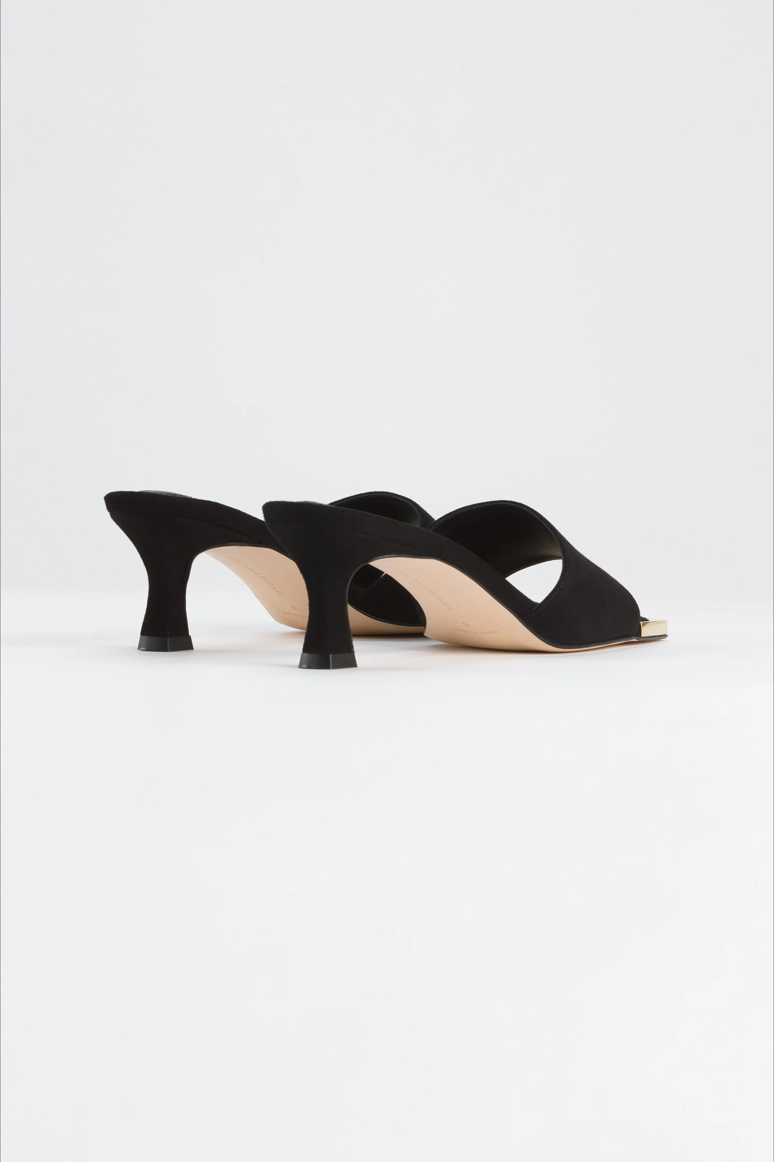 SQUARE TOE MULE | SUEDE BLACK001