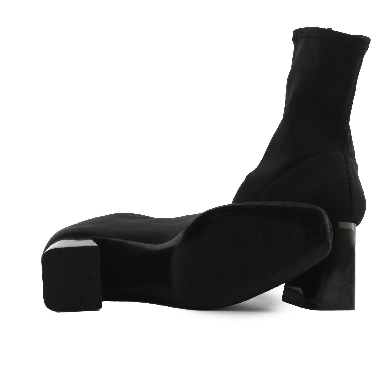 Stradivaris Block Heels Sock Boots | Textile