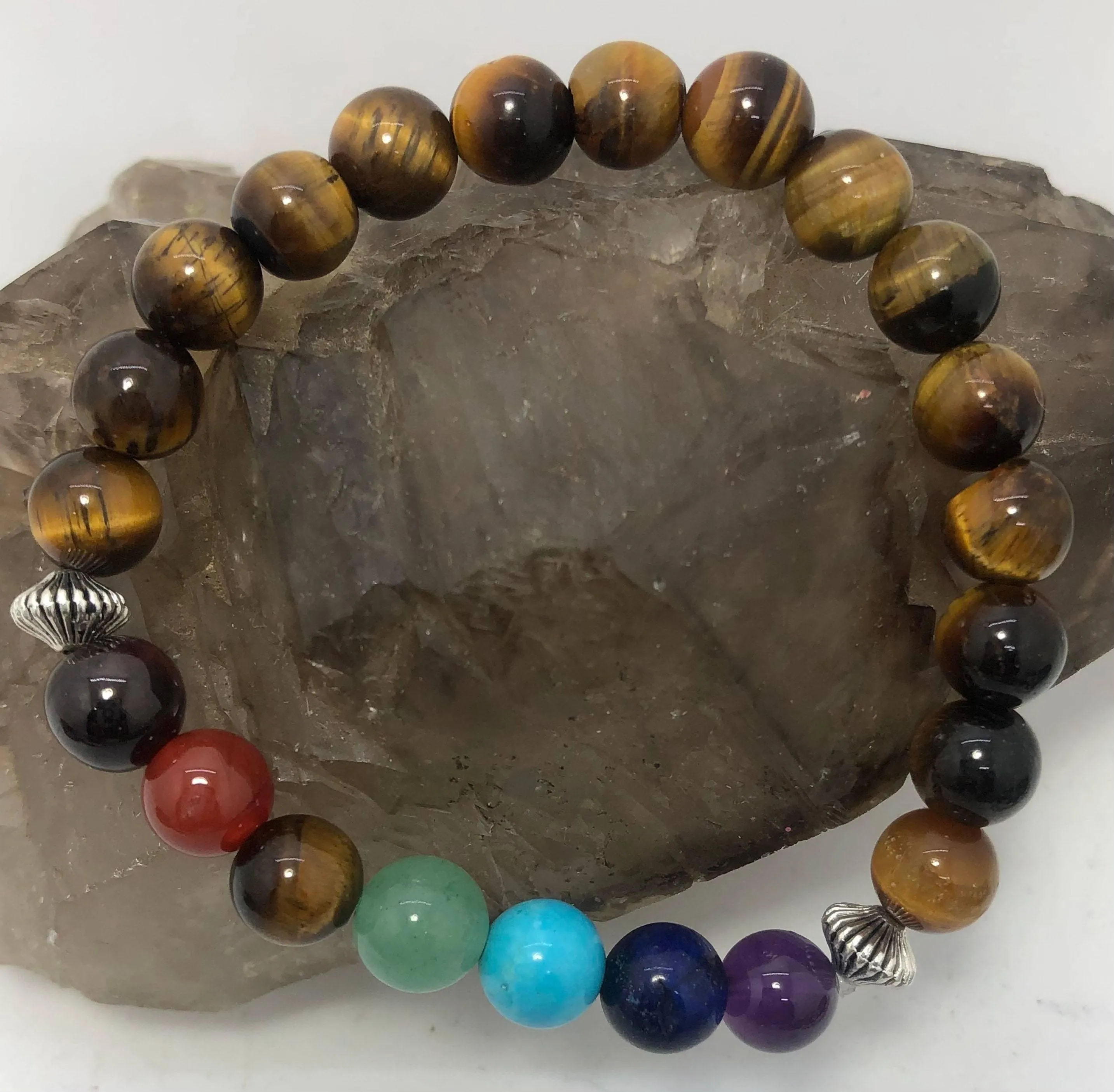 Tigers Eye Chakra Stretchy Bracelet