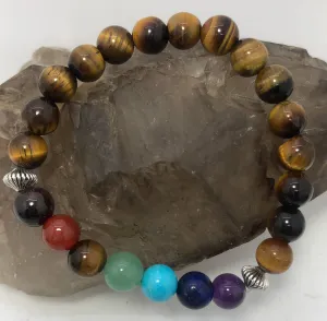 Tigers Eye Chakra Stretchy Bracelet