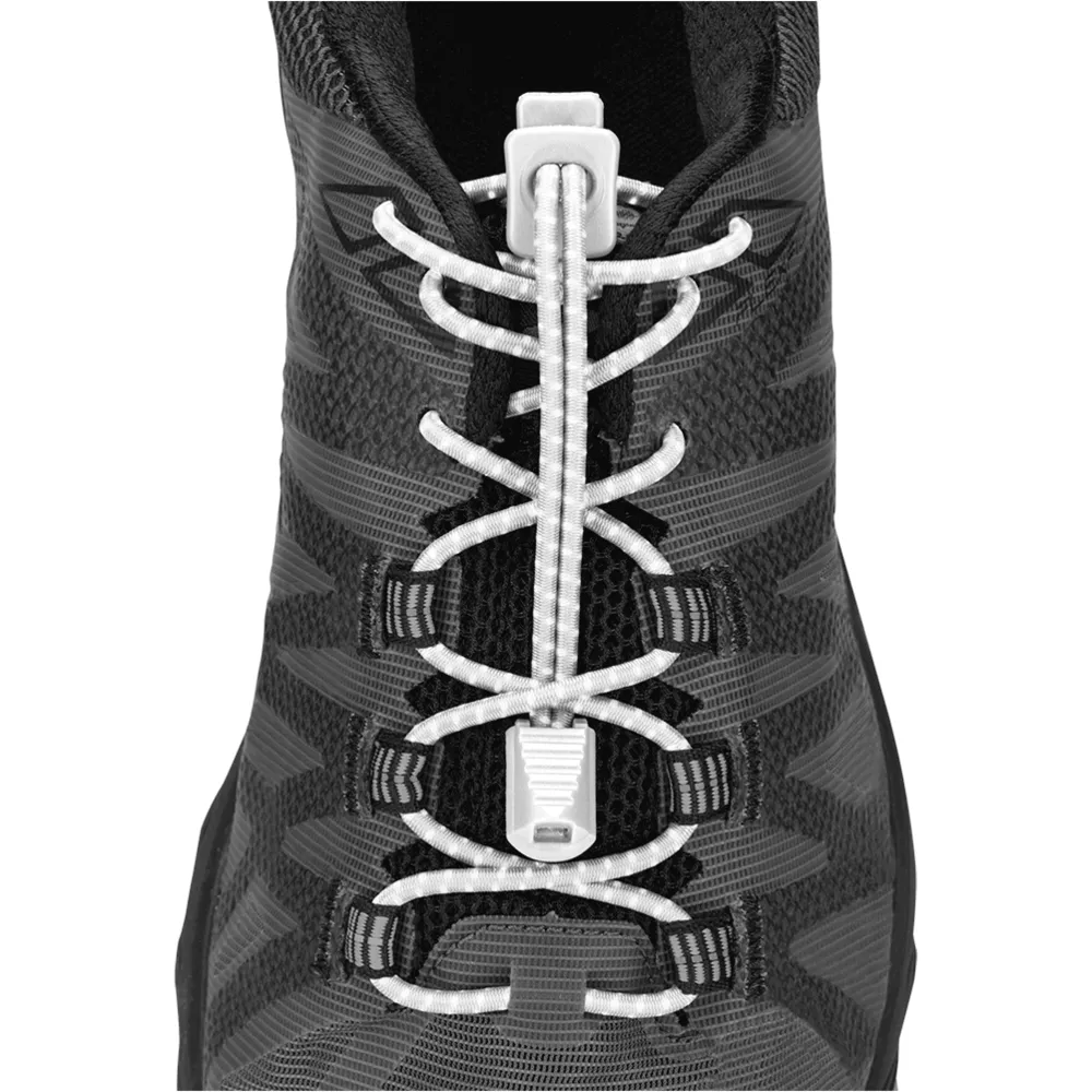 Unisex Reflective Run Laces - White