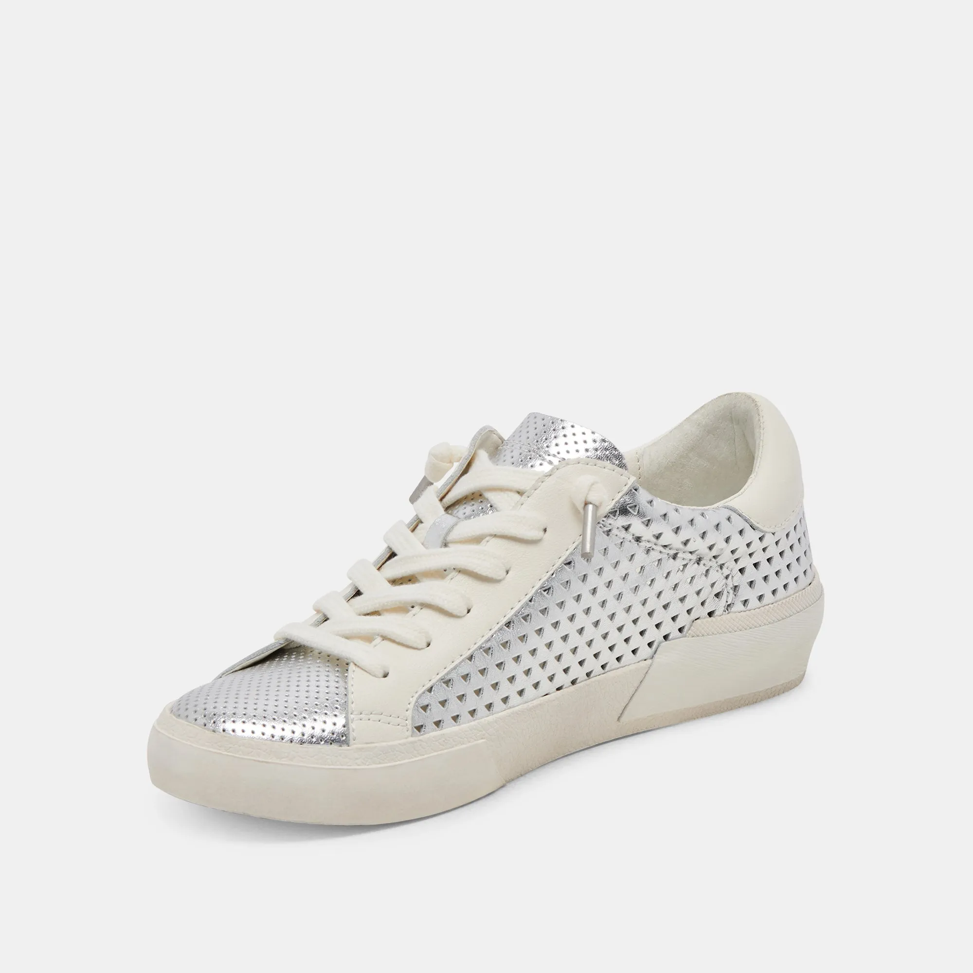 ZINA PERF 360 SNEAKERS SILVER LEATHER